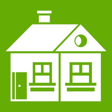 Büyük tek katlı ev simgesi yeşil