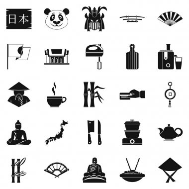 Suşi rulo simgeler kümesi, basit tarzı