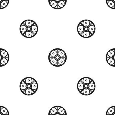 Kalkan desen sorunsuz siyah