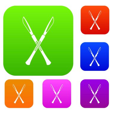 Cerrah neşter renk koleksiyonu ayarla