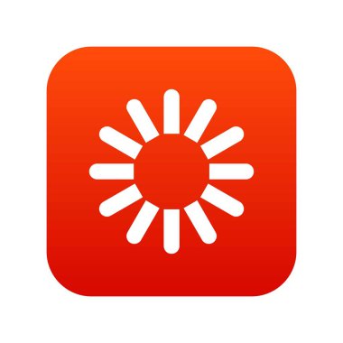 İşareti indir simge dijital kırmızı