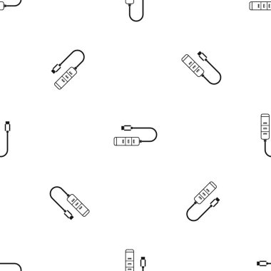 USB adaptörü konektörü sorunsuz siyah desen