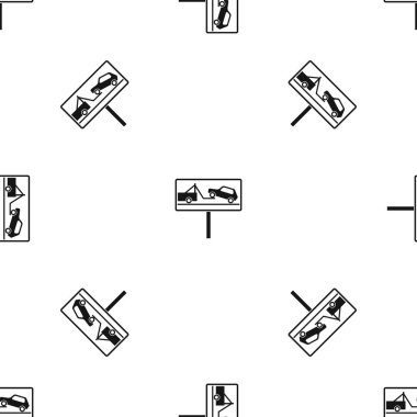 Park yok sorunsuz siyah desen