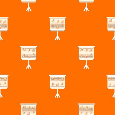 Kesintisiz müzik notlar desenli beyaz tahta