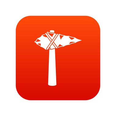 Antik çekiç simgesi dijital kırmızı