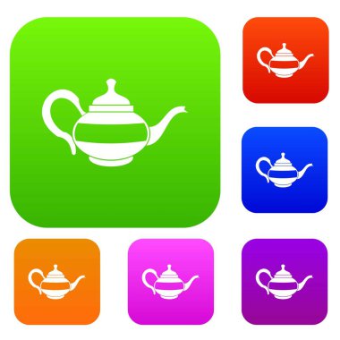 Çaydanlık renk koleksiyonu ayarla