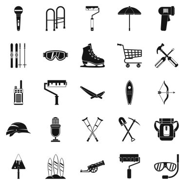 Accoutrement Icons set, basit tarzı