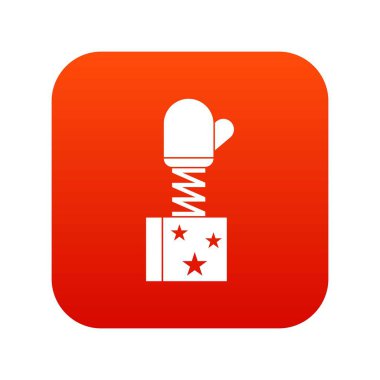 Bahar kutusu simgesini dijital kırmızı el