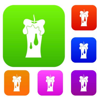 Tuta mum renk koleksiyonu ayarla