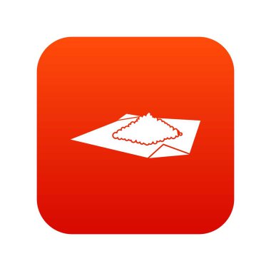 Toz esrar simgesi dijital kırmızı