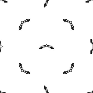 Köprü desen sorunsuz siyah