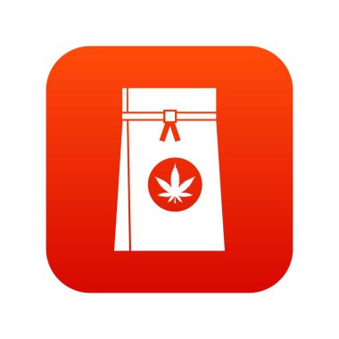 Esrar simgesi dijital kırmızı çanta