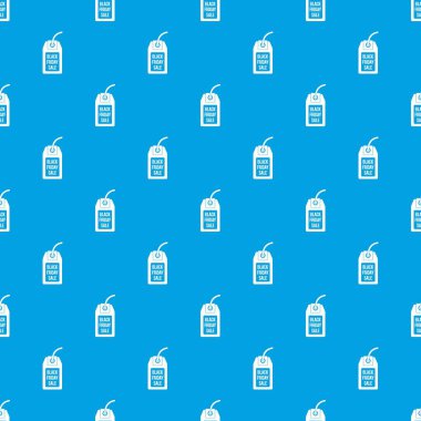 Siyah Cuma satış etiketi desen kesintisiz mavi