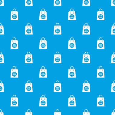 Siyah Cuma alışveriş çantası desen kesintisiz mavi