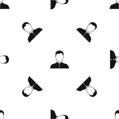 Papaz desen sorunsuz siyah