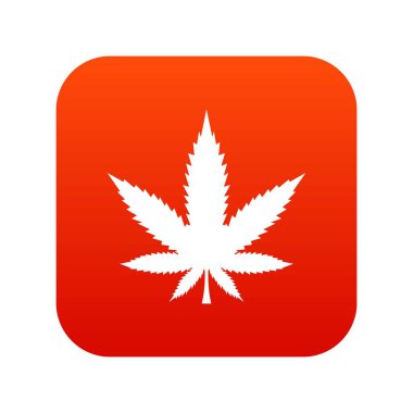 Esrar yaprak simgesi dijital kırmızı