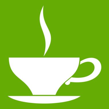 Fincan çay simgesi yeşil