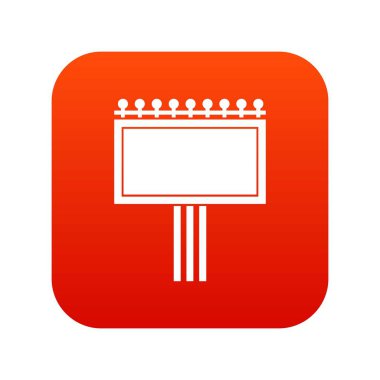 Pano İstatistikleri simgesi dijital kırmızı için