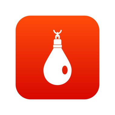 Kristal kolye simgesi dijital kırmızı