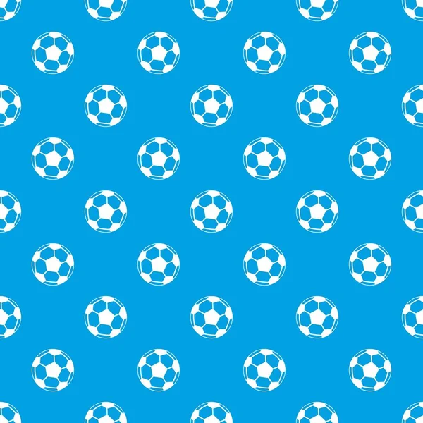 足球球模式无缝蓝色 — 图库矢量图片