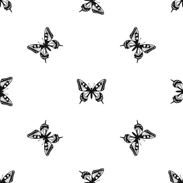 Бабочка бесшовная черная — стоковый вектор