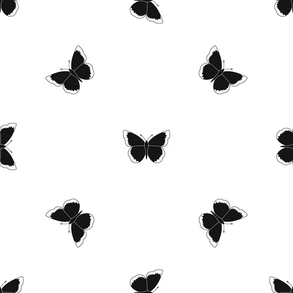 Pillangó mintás varrat nélküli fekete — Stock Vector
