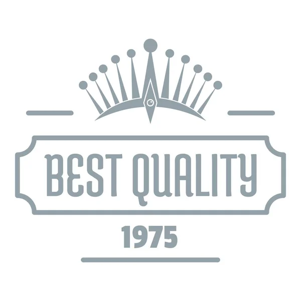 Logotipo de mejor calidad, estilo gris simple — Vector de stock