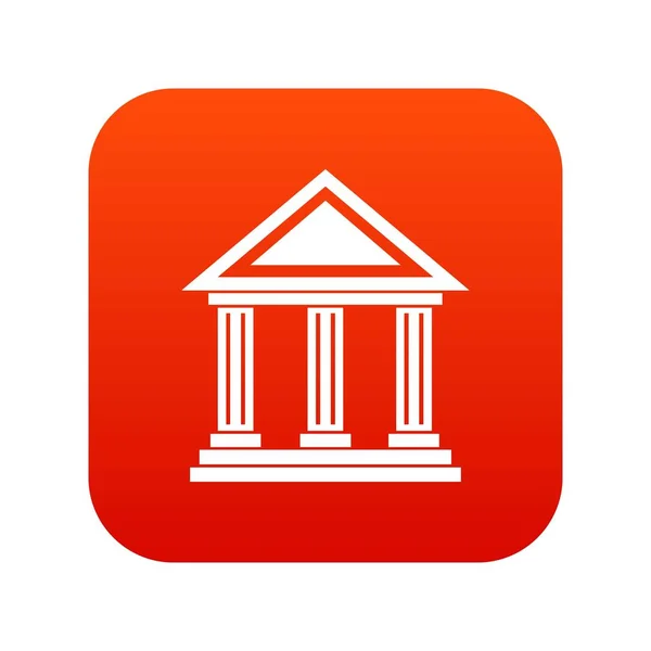 Colonnato icona digitale rosso — Vettoriale Stock