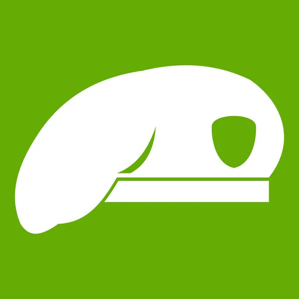 Berretto militare icona verde — Vettoriale Stock