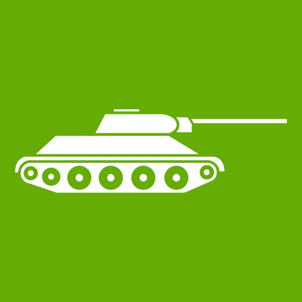 Tank ikonen grön — Stock vektor