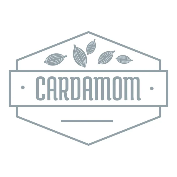 Kardamom logo, jednoduchý šedý styl — Stockový vektor