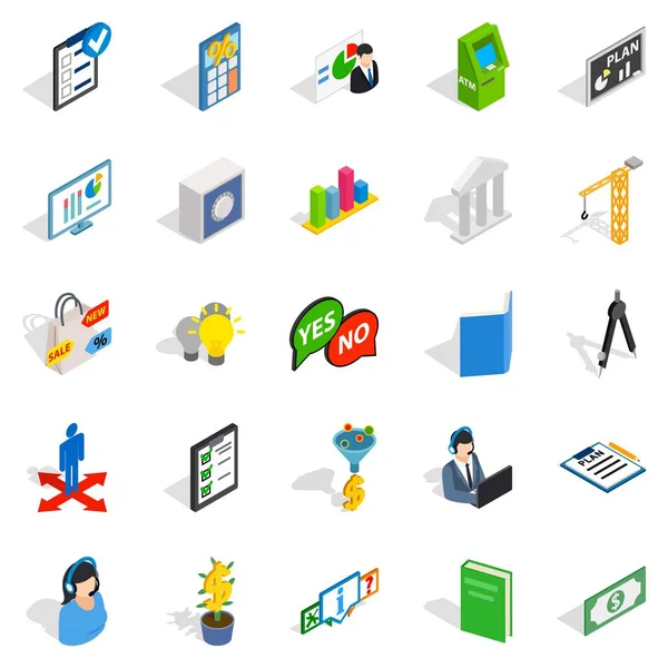 Gedeelde iconen set, isometrische stijl — Stockvector