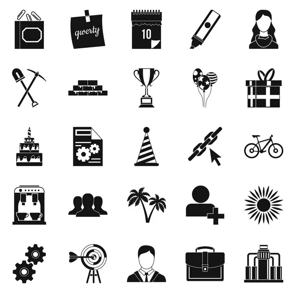 Ensemble d'icônes générales, style simple — Image vectorielle