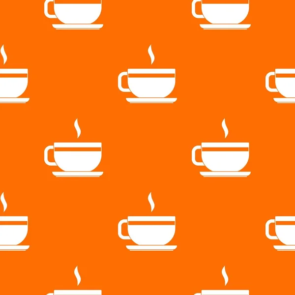 Чашка чая и блюдце шаблон бесшовный — стоковый вектор