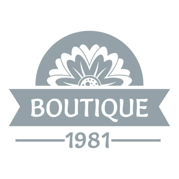 Flower boutique logo, simple gray style
