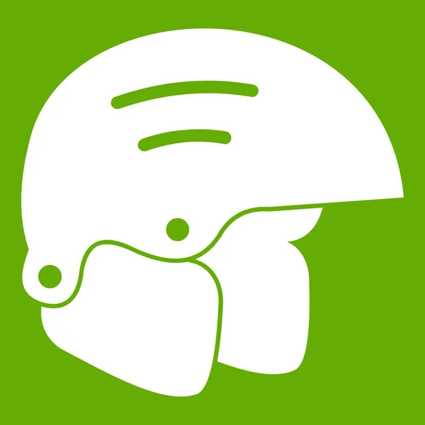 Caschi Snowboard icona verde — Vettoriale Stock