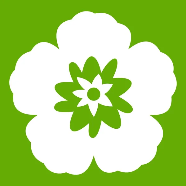Roos van Sharon, Koreaanse bloem pictogram groen — Stockvector