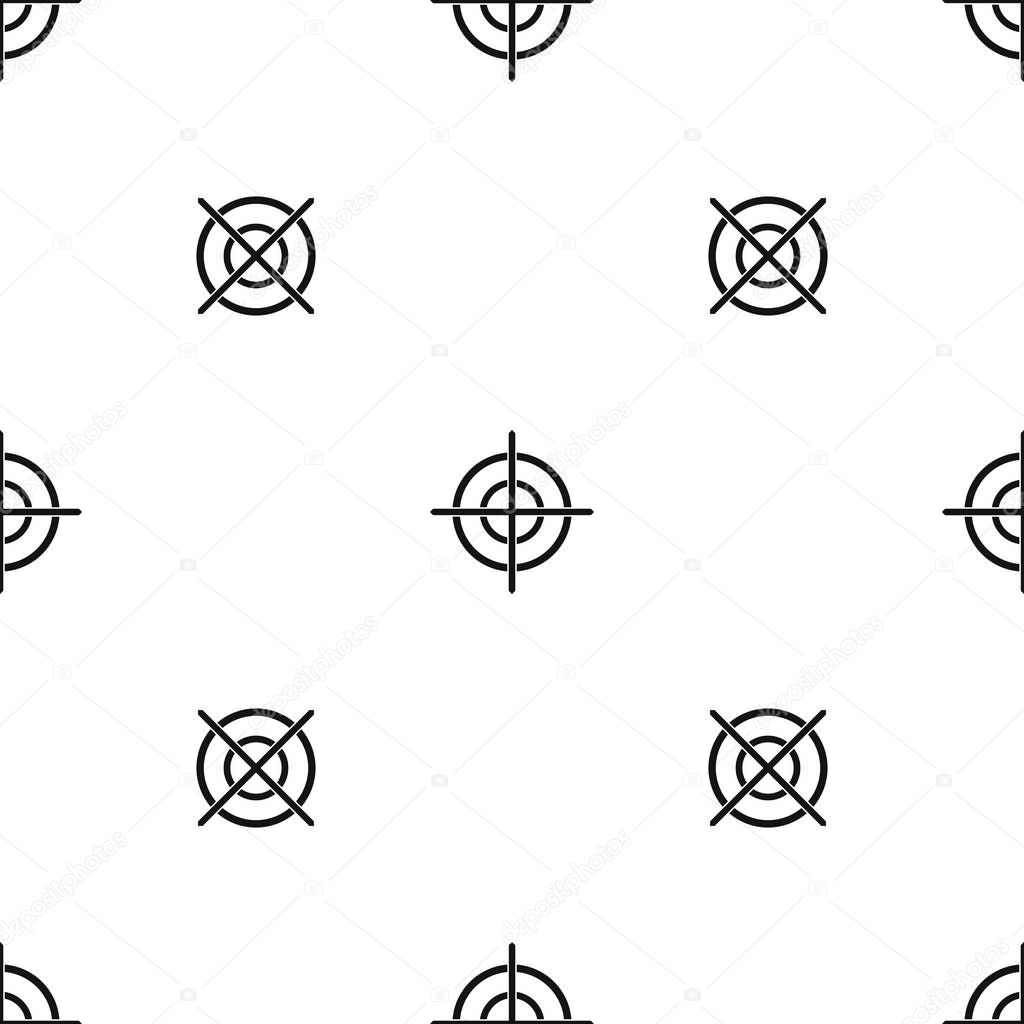 Target crosshair pattern seamless black