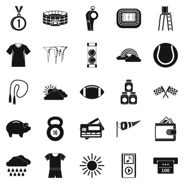 Tenis Icons set, basit tarzı