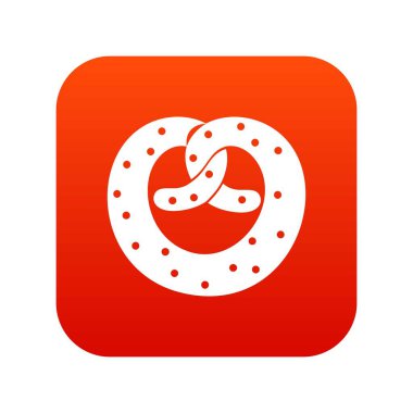 Simit simgesi dijital kırmızı