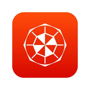 Elmas taş simgesi dijital kırmızı