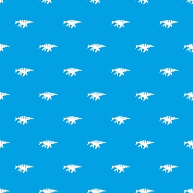 Suda yaşayan dinozor desen kesintisiz mavi