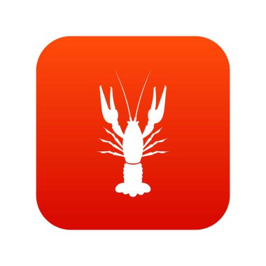 Istakoz simgesi dijital kırmızı