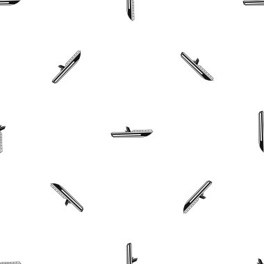 Motor hız tekne desen sorunsuz siyah