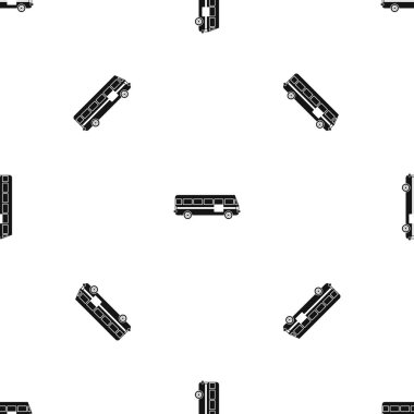 Otobüs desen sorunsuz siyah