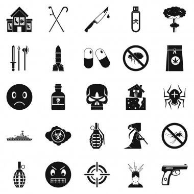 Gerginlik Icons set, basit tarzı