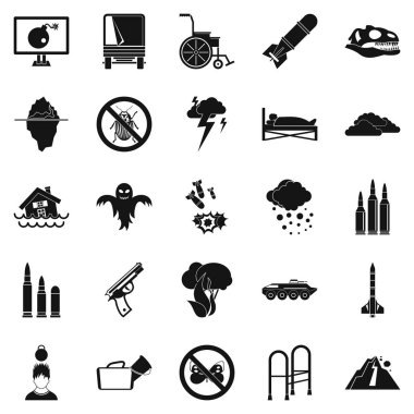 Korkudan Icons set, basit tarzı