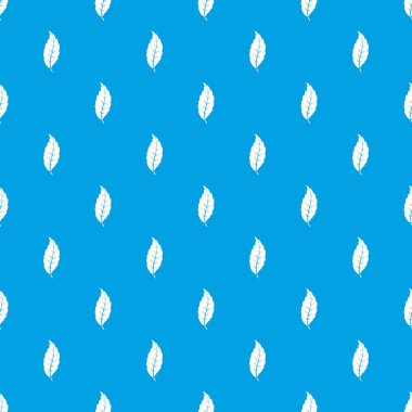 Dar dişli yaprak desen kesintisiz mavi