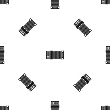 Akordeon desen sorunsuz siyah