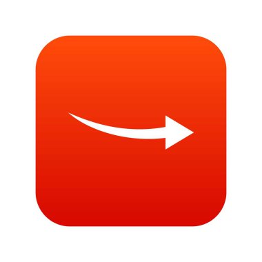 Eğri ok simgesi dijital kırmızı